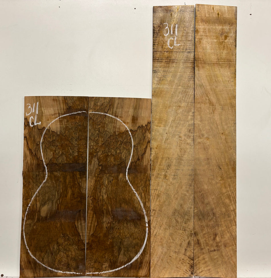 Figured Flame Mango Classical Guitar Back and Side Set #311