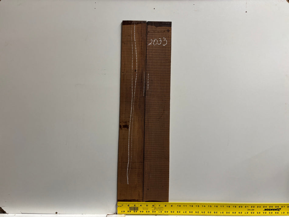 Madagascar Rosewood Parlor Guitar Side Set (Seconds) #2033