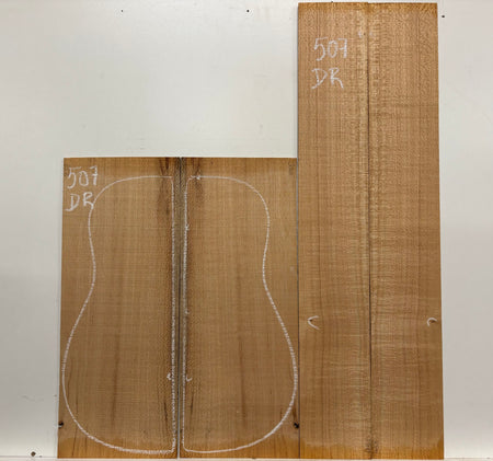 Lacewood Dreadnought Guitar Back & Side Set- BC Grade #507 Exotic Wood Zone 