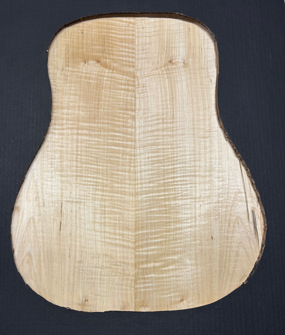 Flame Hard Maple Dreadnought Guitar Back and Side Set  #914