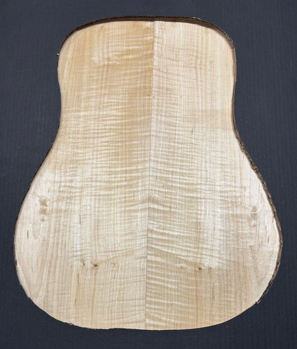Flame Hard Maple Dreadnought Guitar Back and Side Set  #915