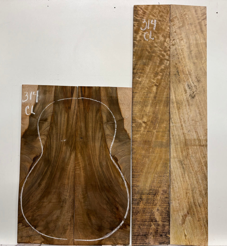 Figured Flame Mango Classical Guitar Back and Side Set #314
