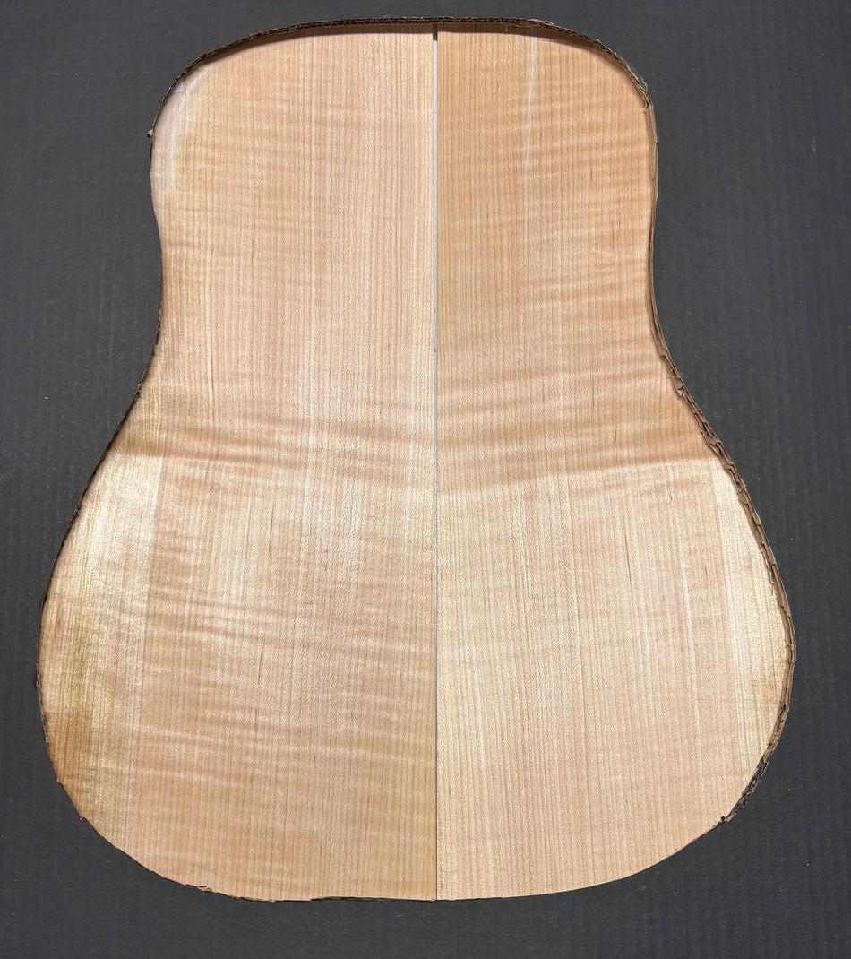 Flame Hard Maple Dreadnought Guitar Back and Side Set  #918