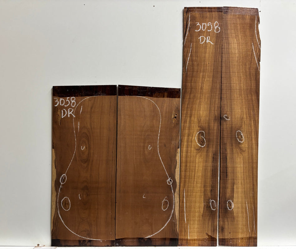 Amazon Rosewood Dreadnought Guitar Back and Side Seconds Set #3058