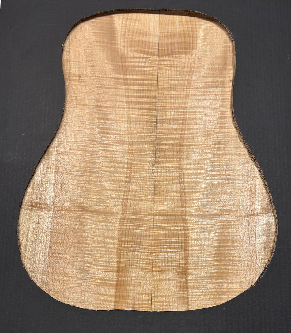 Flame Hard Maple Dreadnought Guitar Back and Side Set  #920
