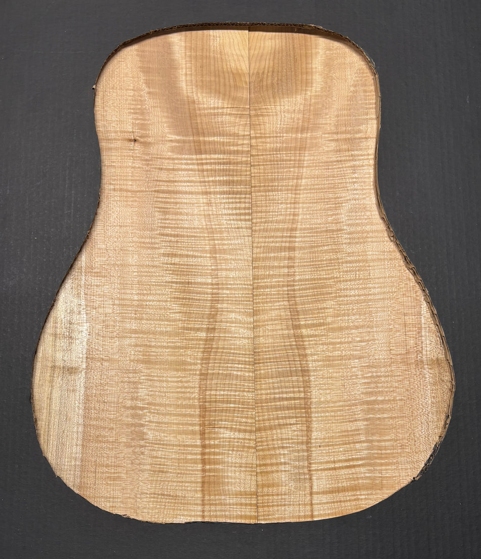 Flame Hard Maple Dreadnought Guitar Back and Side Set  #921