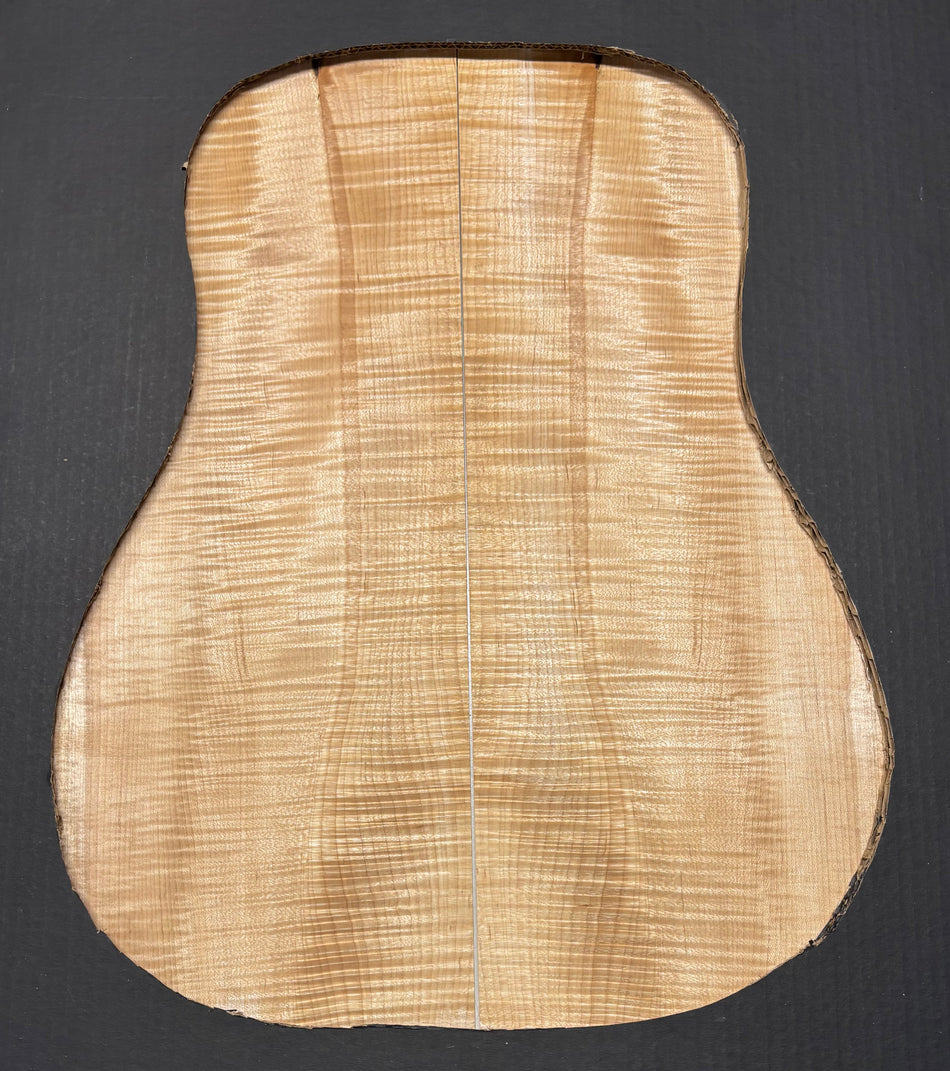 Flame Hard Maple Dreadnought Guitar Back and Side Set  #922