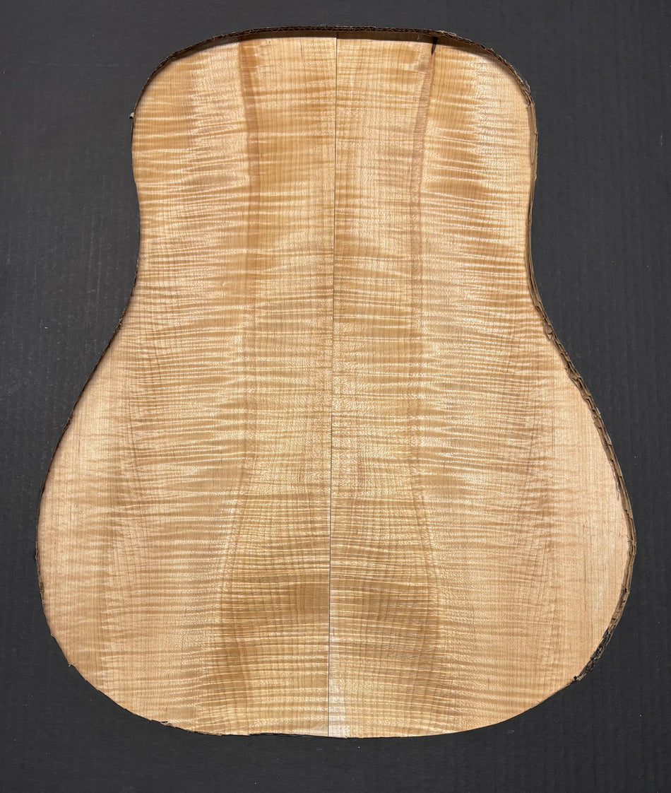 Flame Hard Maple Dreadnought Guitar Back and Side Set  #923