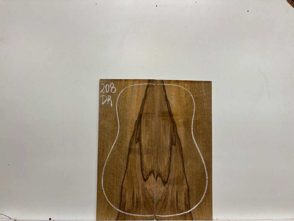 Figured Flame Mango Dreadnought Guitar Back and Side Set #208