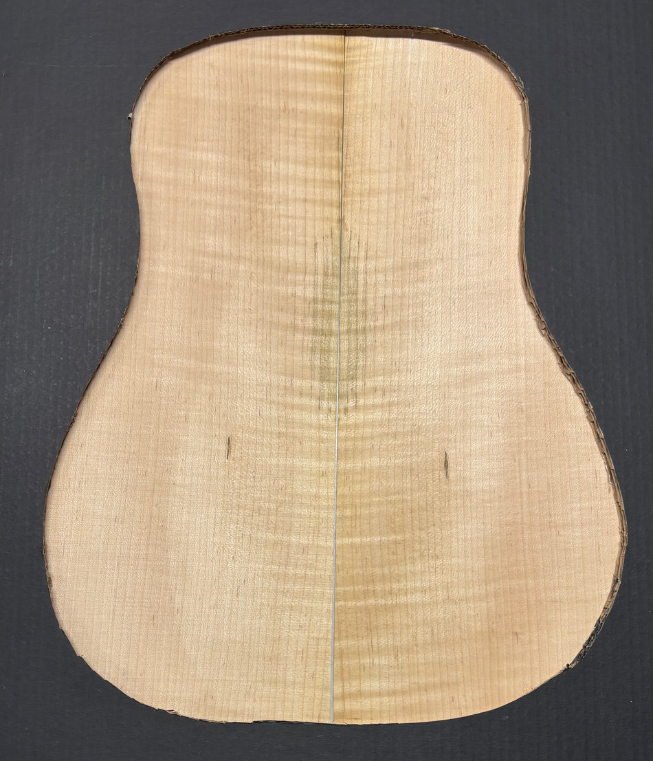 Flame Hard Maple Dreadnought Guitar Back and Side Set  #930