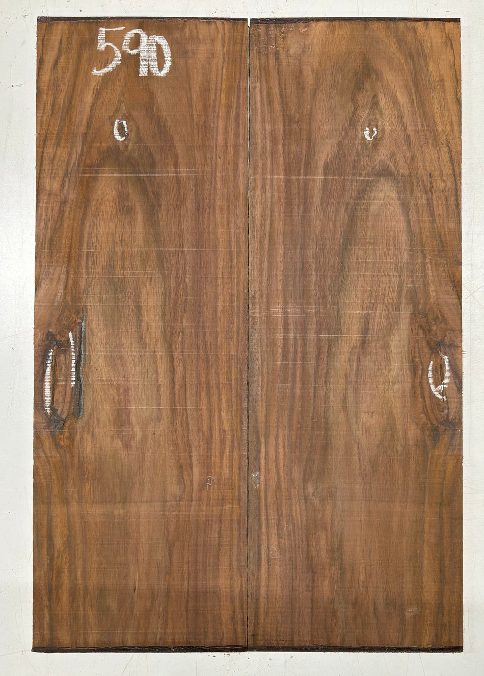 Rare Tiger Striped Rosewood Guitar Drop Top - 22-1/2" x 7-1/4" x 3/8" #590