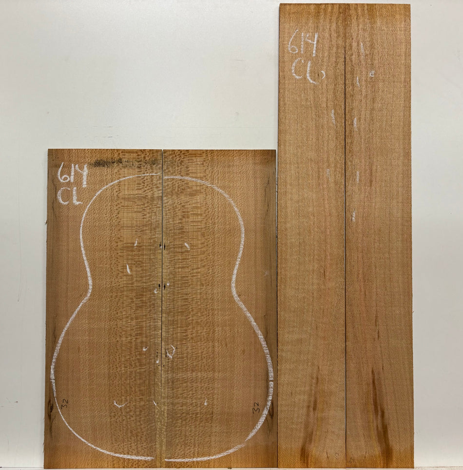 Lacewood Classical Guitar Back & Side Set- BC Grade #614