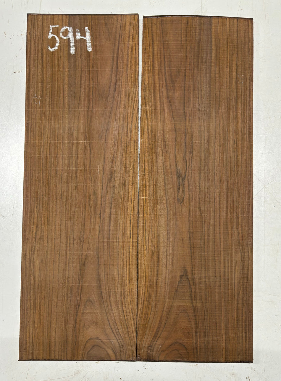 Rare Tiger Striped Rosewood Guitar Drop Top - 22-1/2" x 7-1/4" x 3/8" #594