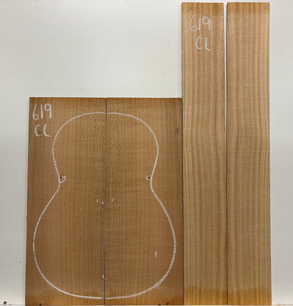 Lacewood Classical Guitar Back & Side Set- BC Grade #619