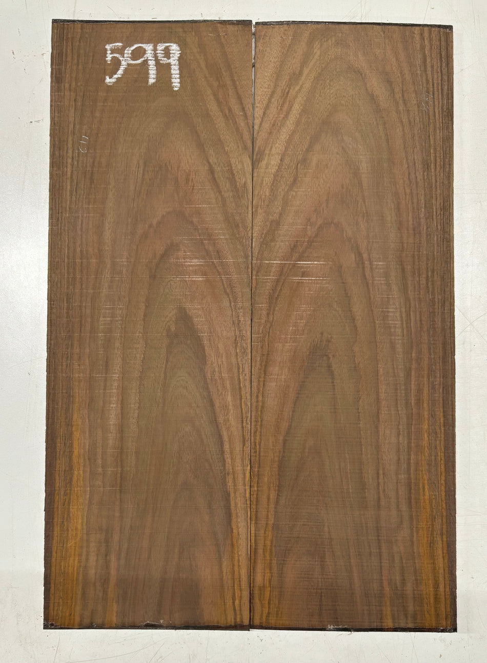 Rare Tiger Striped Rosewood Guitar Drop Top - 22-1/2" x 7-1/4" x 3/8" #599