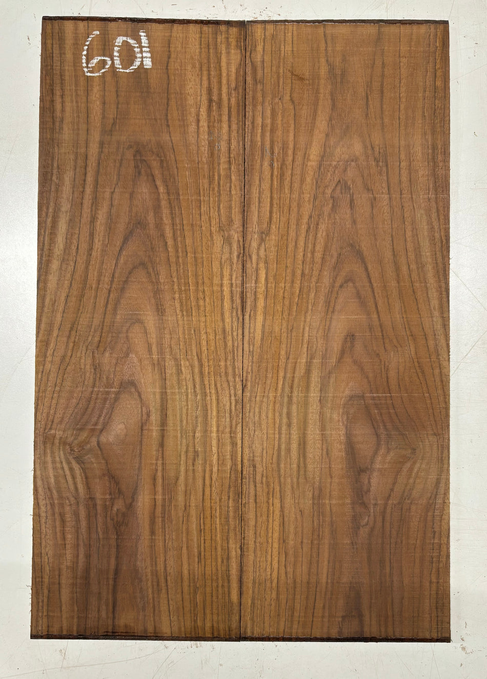 Rare Tiger Striped Rosewood Guitar Drop Top - 22-1/2" x 7-1/4" x 3/8" #601