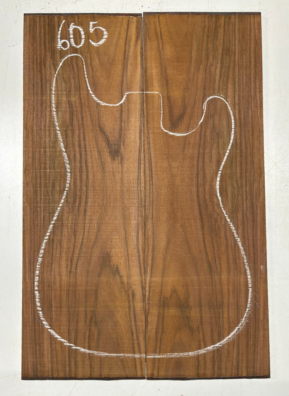 Rare Tiger Striped Rosewood Guitar Drop Top - 22-1/2" x 7-1/4" x 3/8" #605