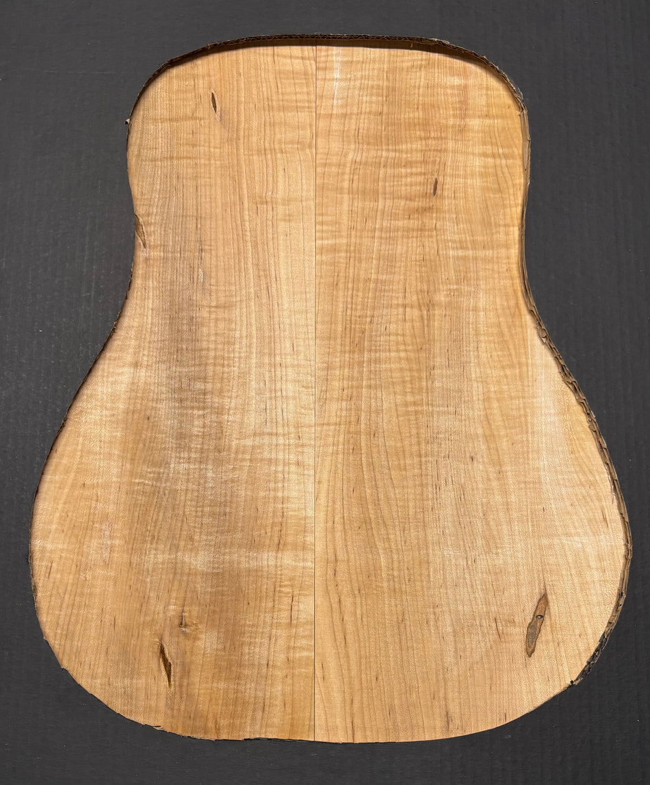 Flame Hard Maple Dreadnought Guitar Back and Side Set  #934