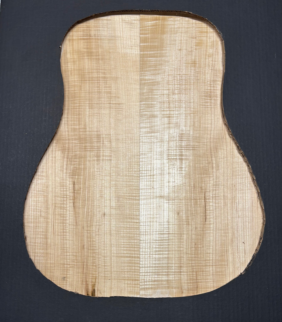 Flame Hard Maple Dreadnought Guitar Back and Side Set  #936