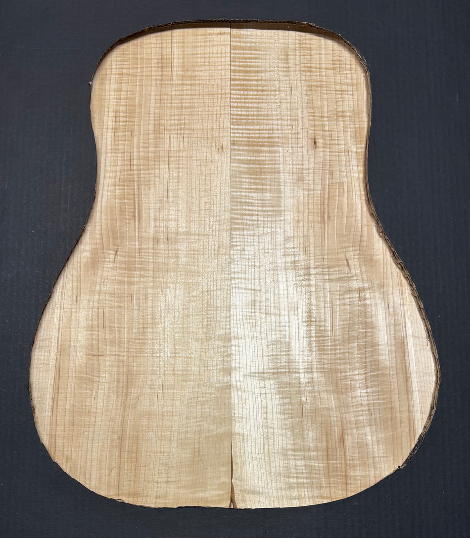 Flame Hard Maple Dreadnought Guitar Back and Side Set  #937