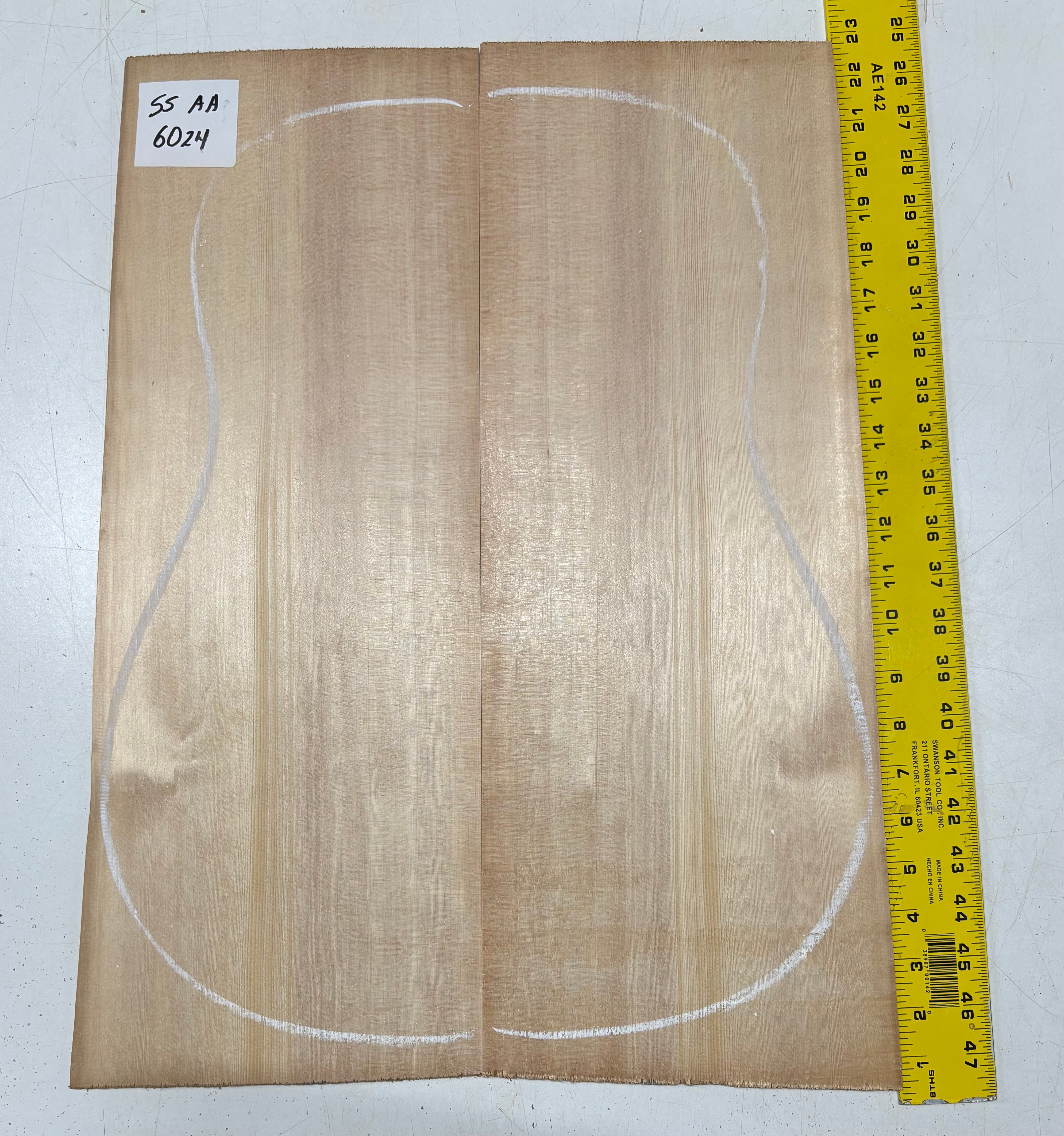 Sitka Spruce Dreadnought Guitar Top- AA Grade #6024 - Exotic Wood Zone