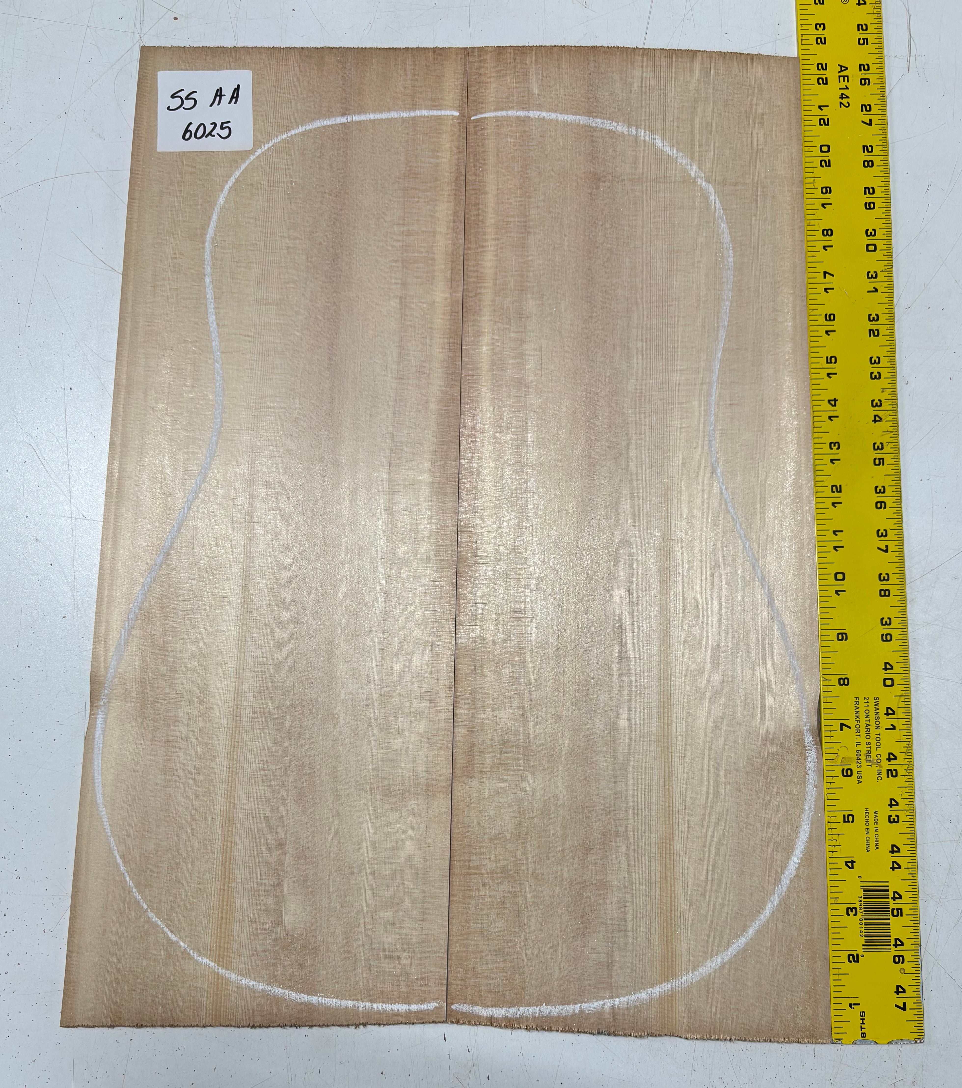 Sitka Spruce Dreadnought Guitar Top- AA Grade #6025 - Exotic Wood Zone