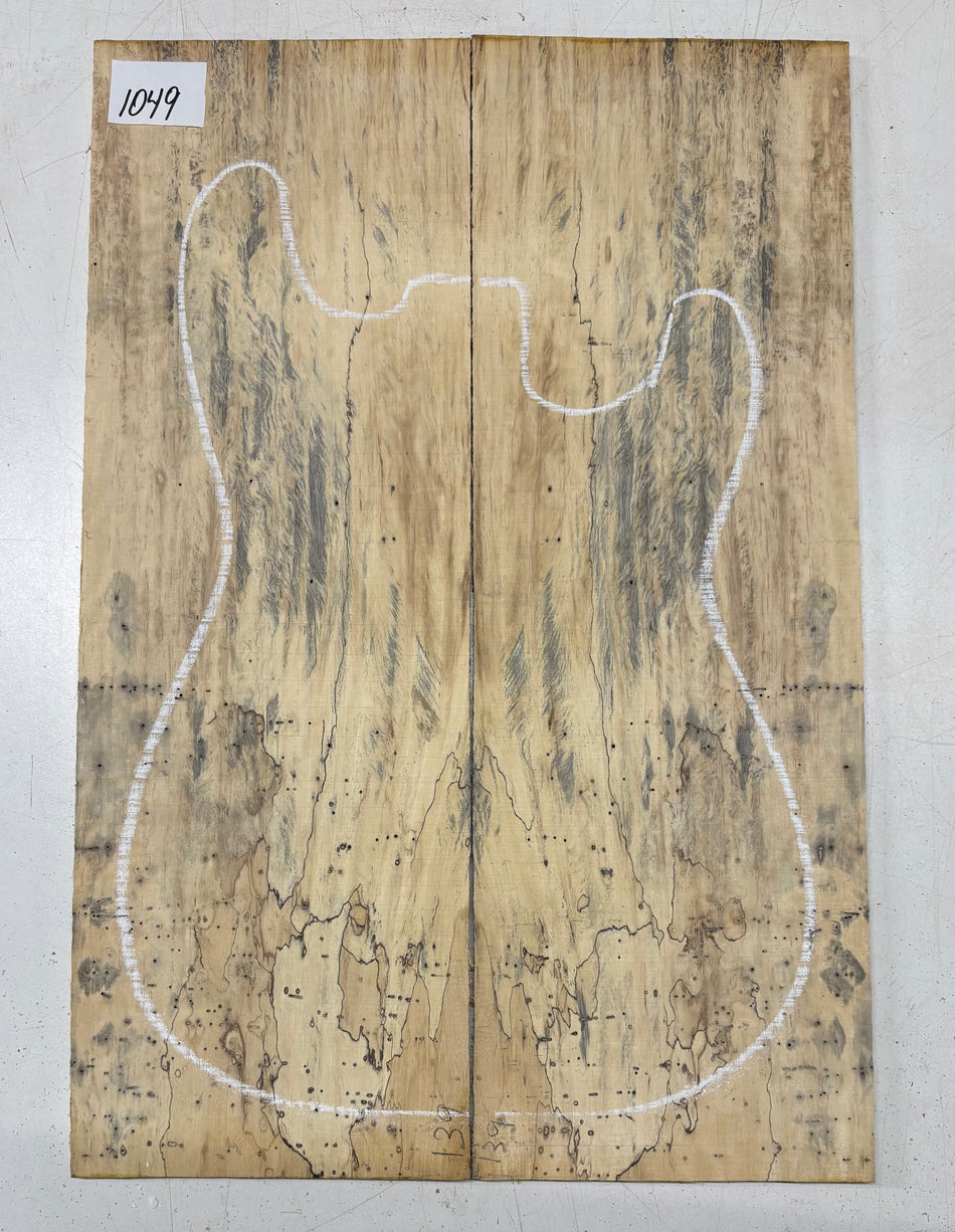 Spalted Tamarind Guitar Drop Top 22" x 7-3/8" x 3/8" #1049