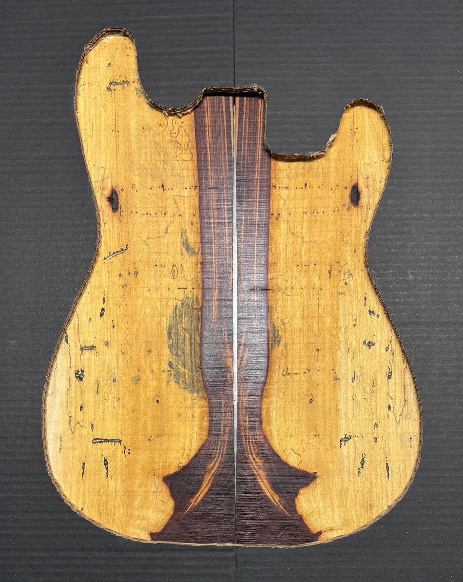 Tapas abatibles para guitarra Bocote Bookmatched 21" x 7" x 1/4"