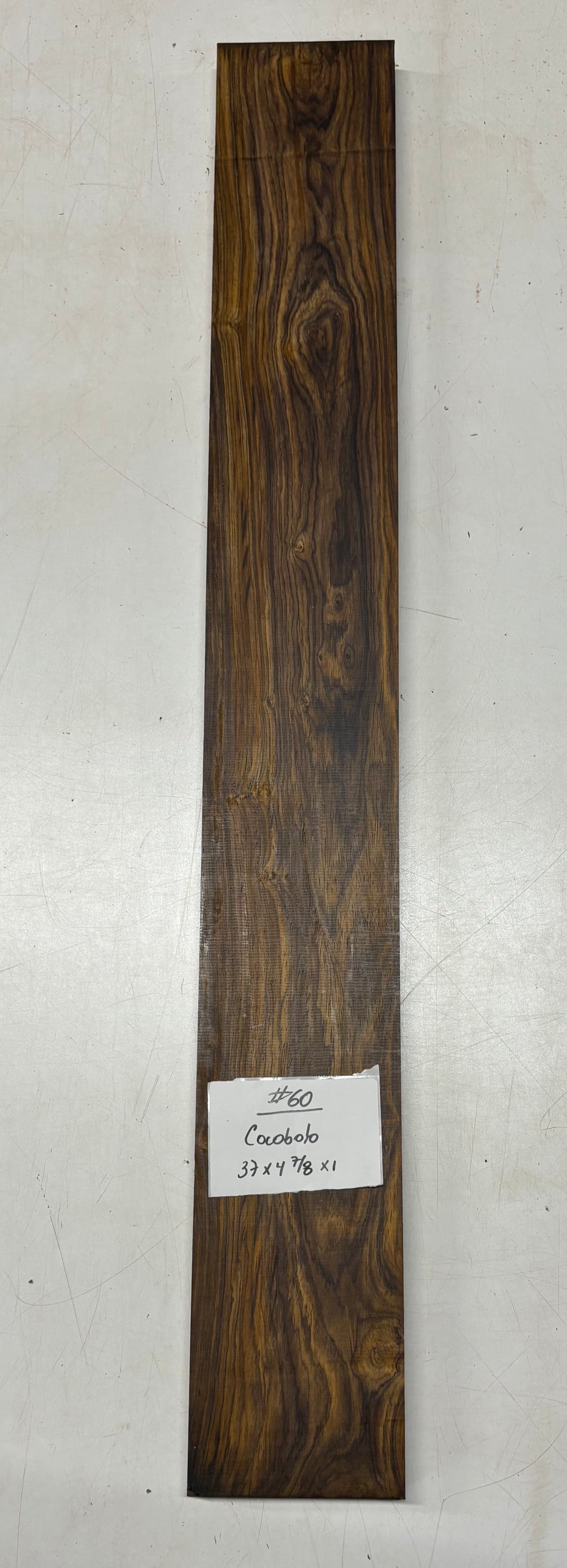 Cocobolo Lumber Board 37" x 4-7/8" x 1" #60