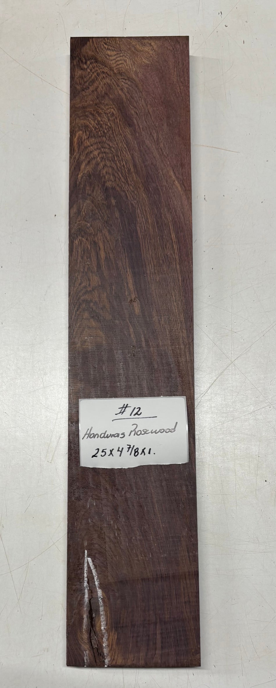 Honduras Rosewood Lumber Board 25" x 4-7/8" x 1" #12