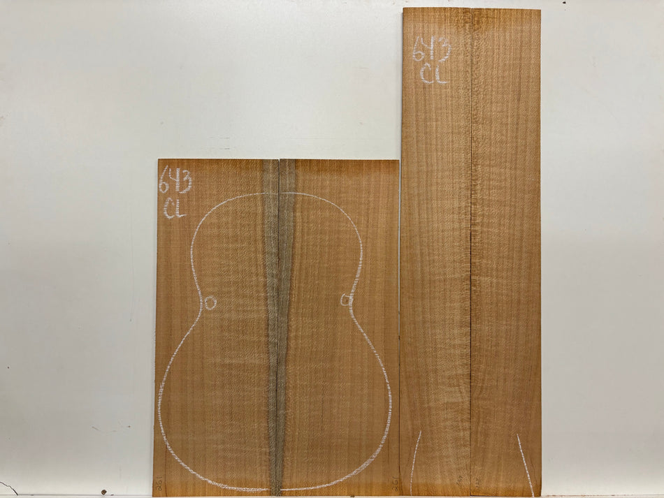Lacewood Classical Guitar Back & Side Set- BC Grade #643