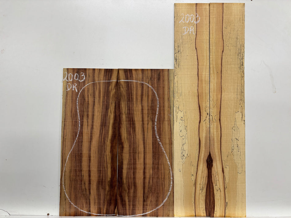 Juego de fondo y aros de guitarra de grado AAAA Dreadnought de palisandro de la India Oriental #61 