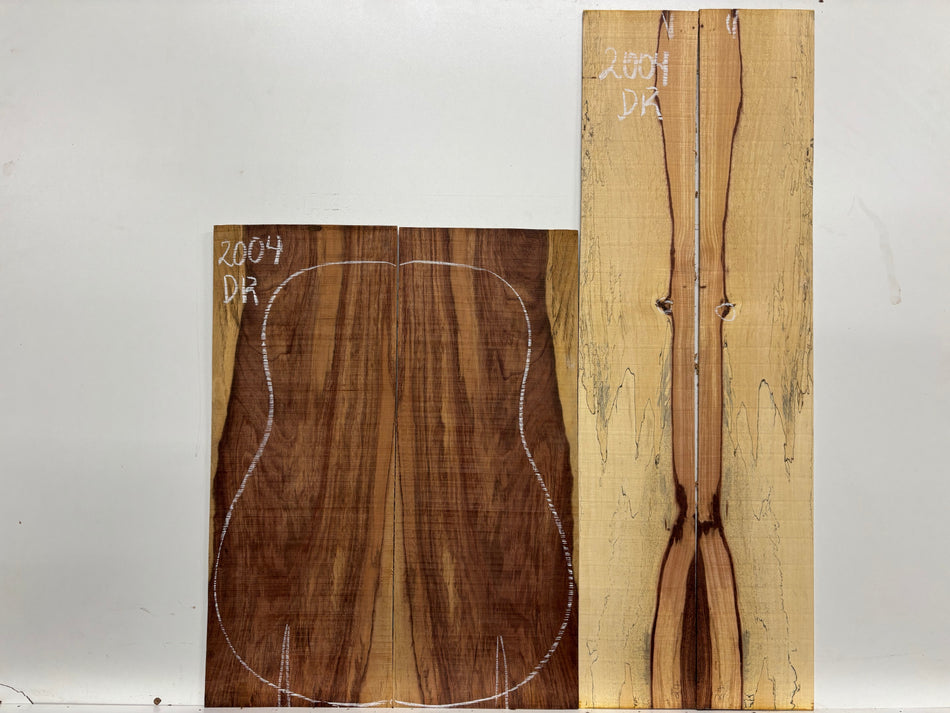 Royal Red Tamarind Dreadnought Guitar Back and Side Set #2004