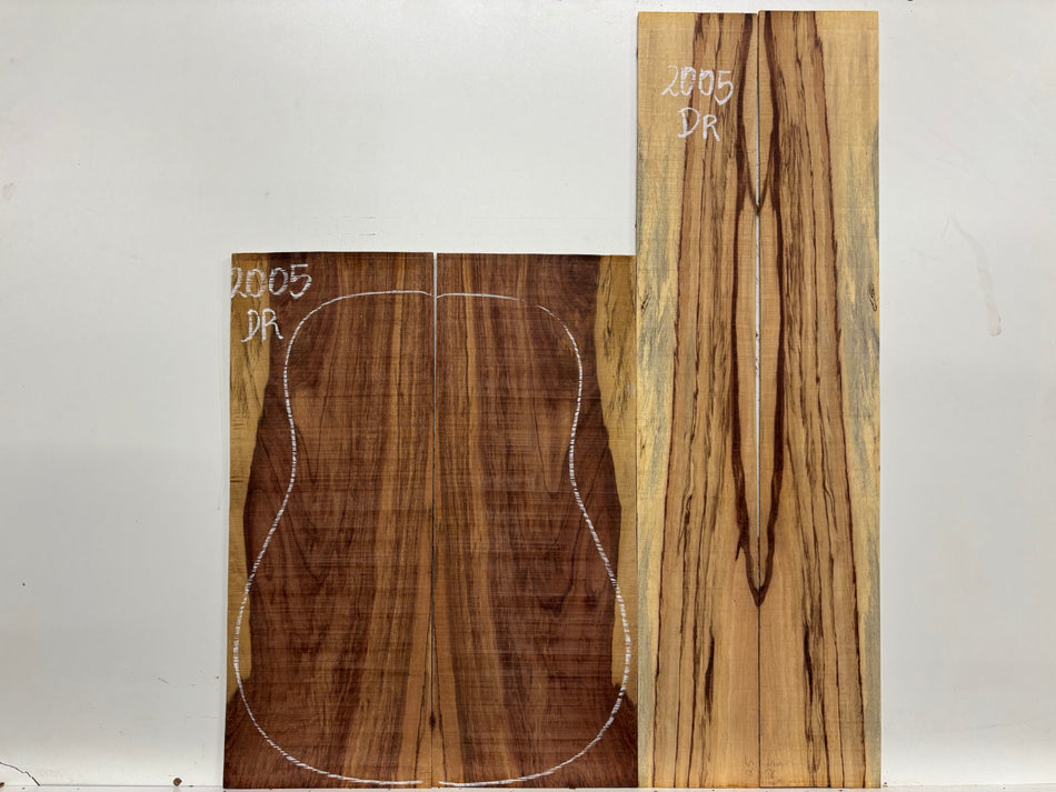 Royal Red Tamarind Dreadnought Guitar Back and Side Set #2005