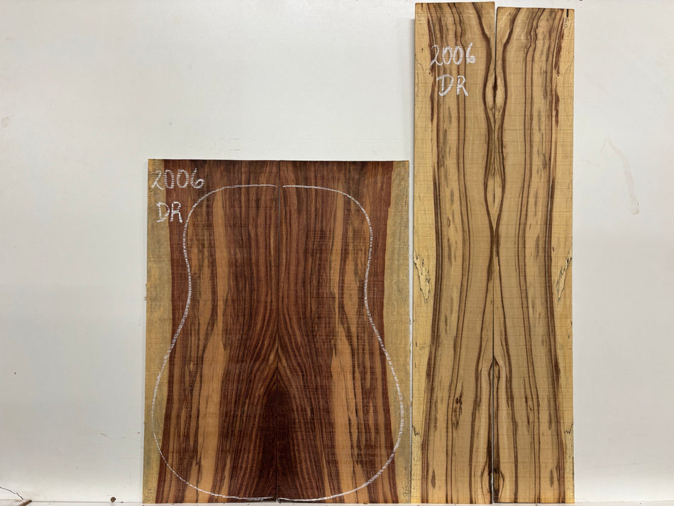 Royal Red Tamarind Dreadnought Guitar Back and Side Set #2006