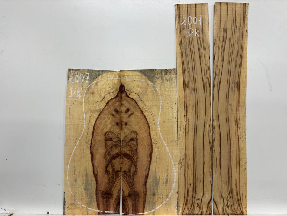 Royal Red Tamarind Dreadnought Guitar Back and Side Set #2007