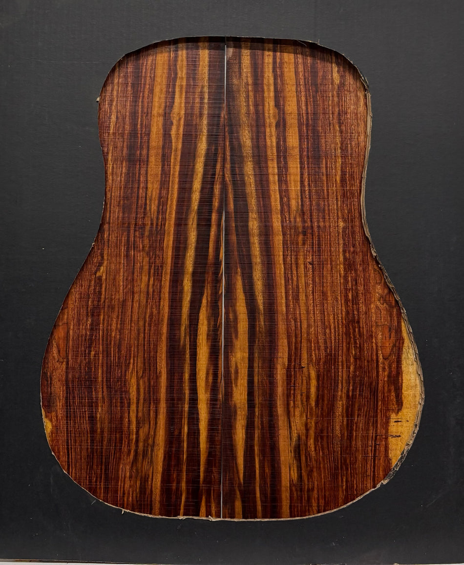 Juego de fondo y aros de guitarra de grado AAAA Dreadnought de palisandro de la India Oriental #61 