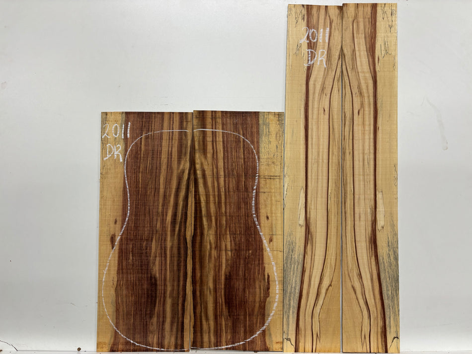 Juego de fondo y aros de guitarra de grado AAAA Dreadnought de palisandro de la India Oriental #61 