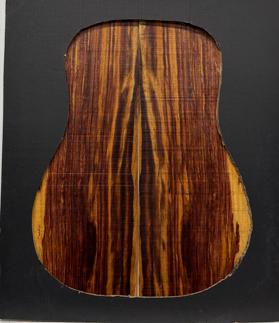 Juego de fondo y aros de guitarra de grado AAAA Dreadnought de palisandro de la India Oriental #61 