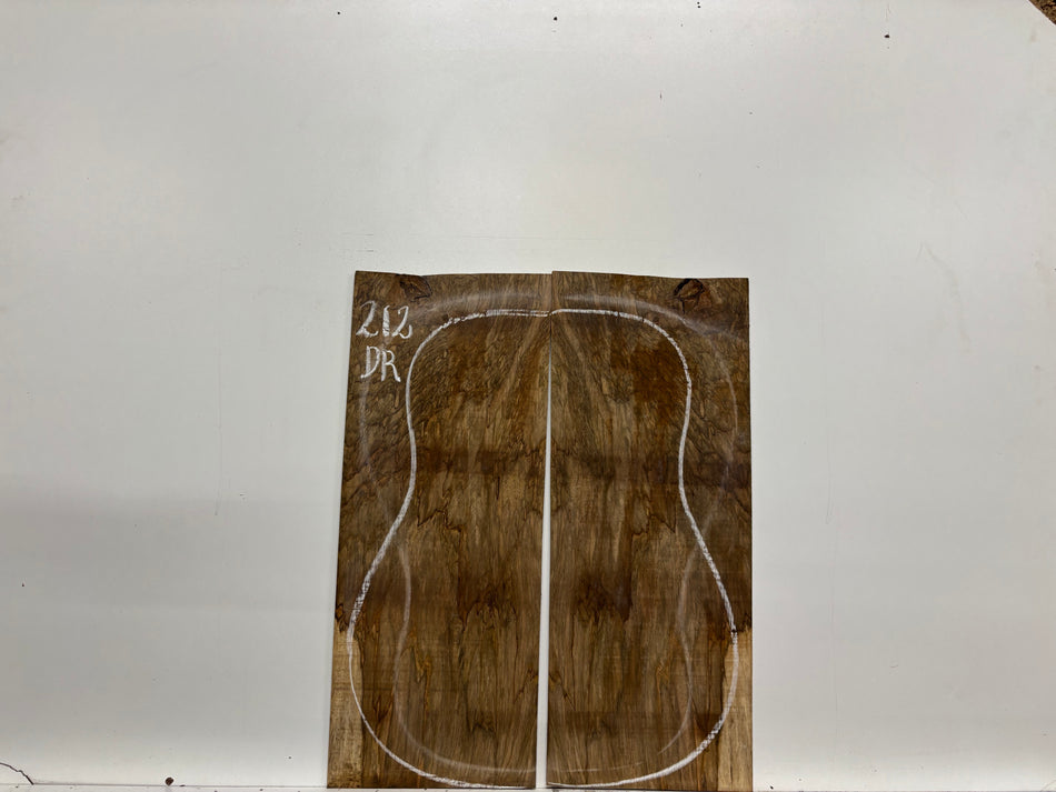 Figured Flame Mango Dreadnought Guitar Back and Side Set #212