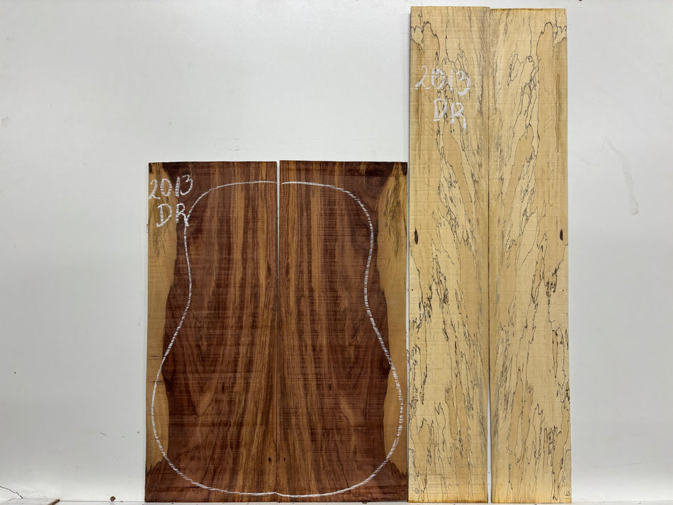 Juego de fondo y aros de guitarra de grado AAAA Dreadnought de palisandro de la India Oriental #61 