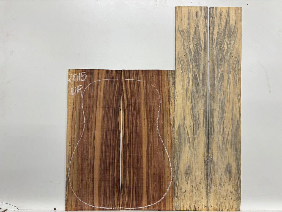 Juego de fondo y aros de guitarra de grado AAAA Dreadnought de palisandro de la India Oriental #61 