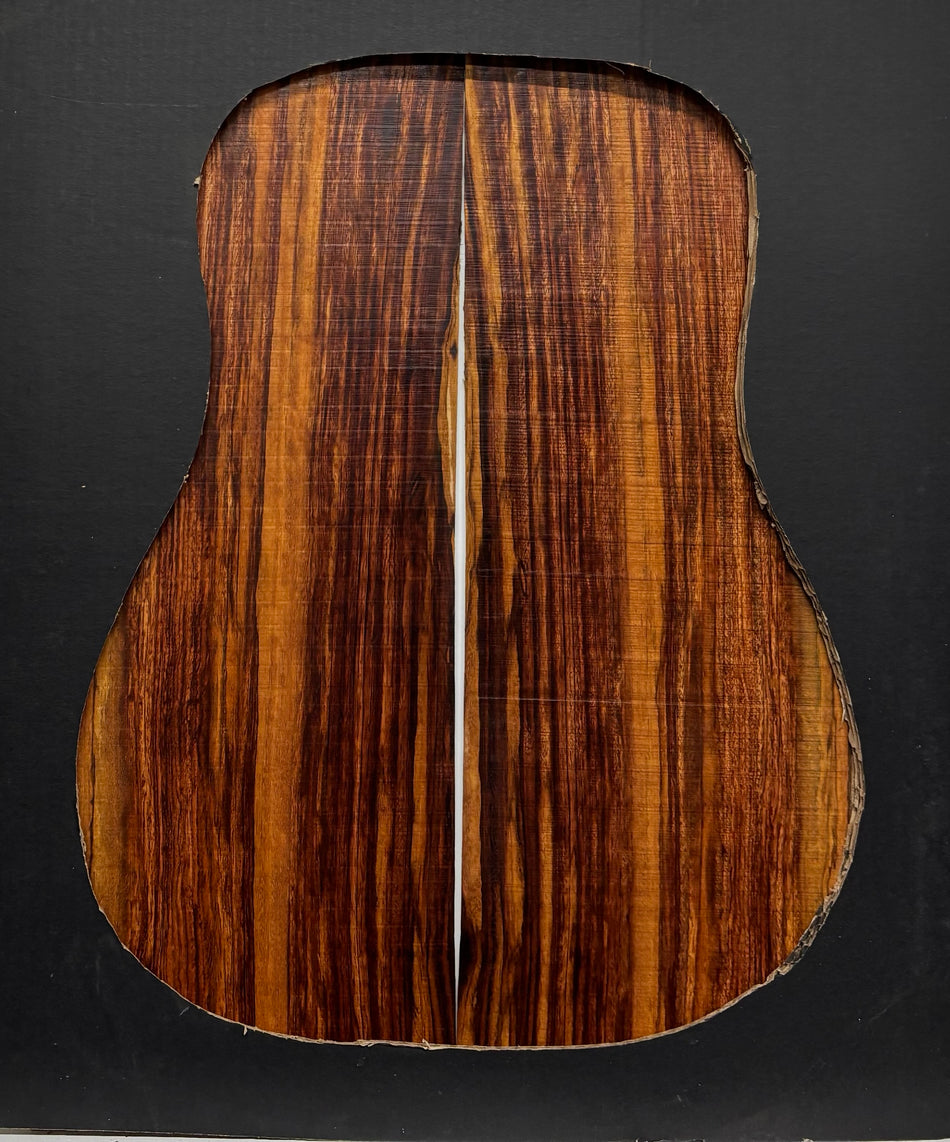 Juego de fondo y aros de guitarra de grado AAAA Dreadnought de palisandro de la India Oriental #61 