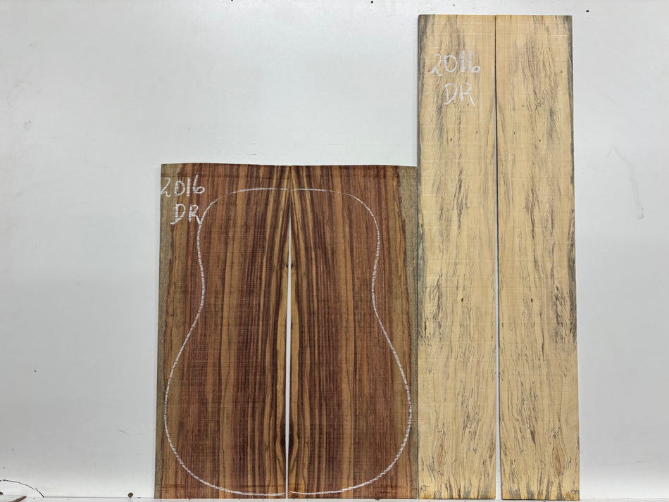 Juego de fondo y aros de guitarra de grado AAAA Dreadnought de palisandro de la India Oriental #61 