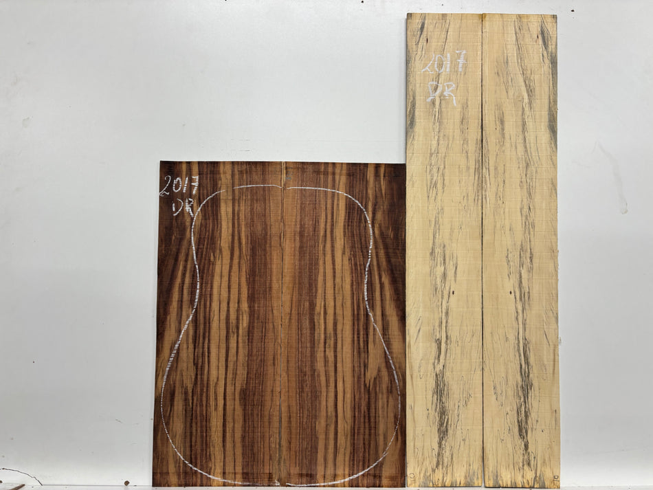 Juego de fondo y aros de guitarra de grado AAAA Dreadnought de palisandro de la India Oriental #61 