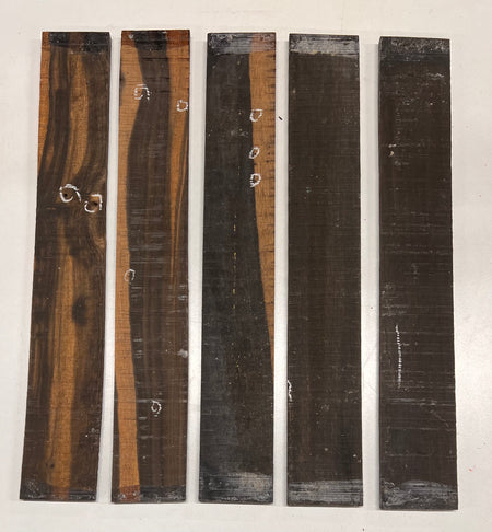 Defective Gaboon Ebony Guitar Fingerboard Blank 21" x 2-3/4" x 3/8" - Exotic Wood Zone - Buy online Across USA 