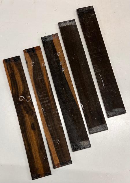 Defective Gaboon Ebony Guitar Fingerboard Blank 21" x 2-3/4" x 3/8" - Exotic Wood Zone - Buy online Across USA 