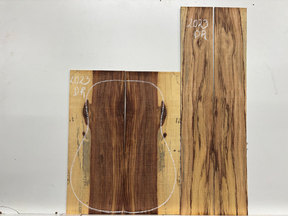 Juego de fondo y aros de guitarra de grado AAAA Dreadnought de palisandro de la India Oriental #61 