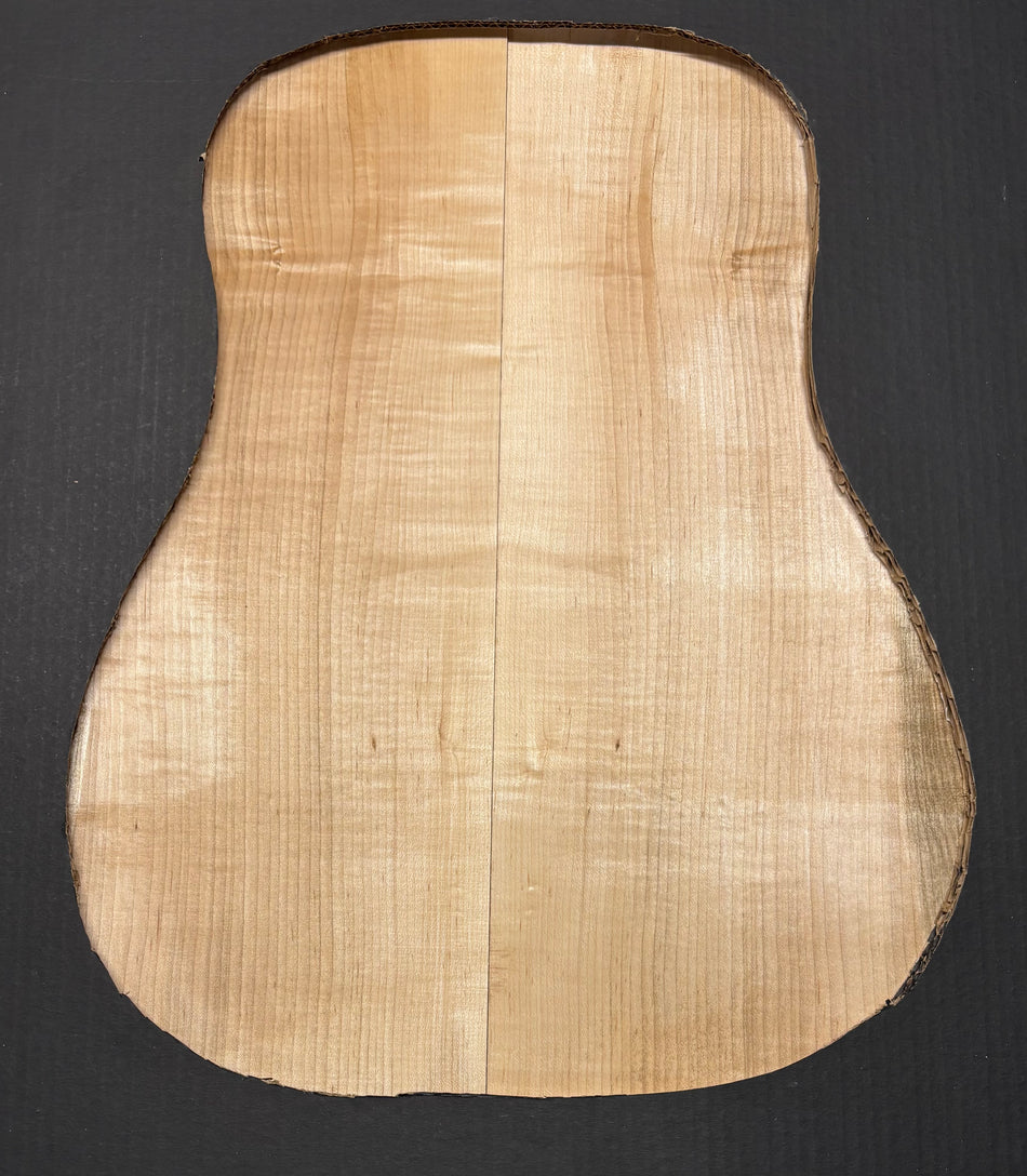 Flame Hard Maple Dreadnought Guitar Back and Side Set  #943