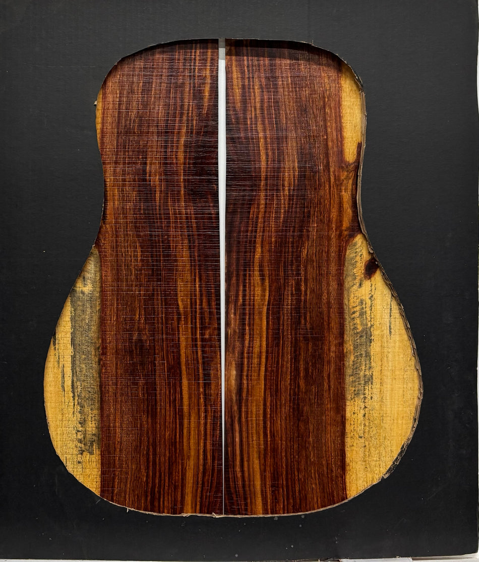 Juego de fondo y aros de guitarra de grado AAAA Dreadnought de palisandro de la India Oriental #61 